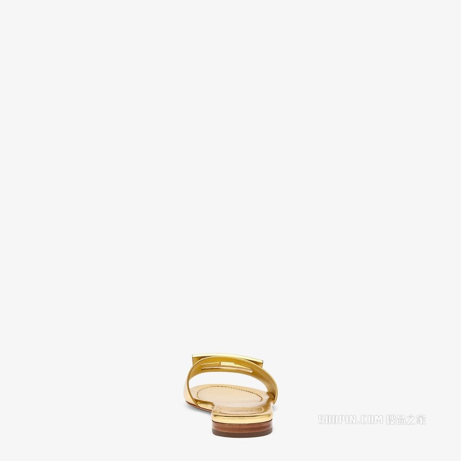 Baguette凉鞋 金色纳帕皮凉鞋