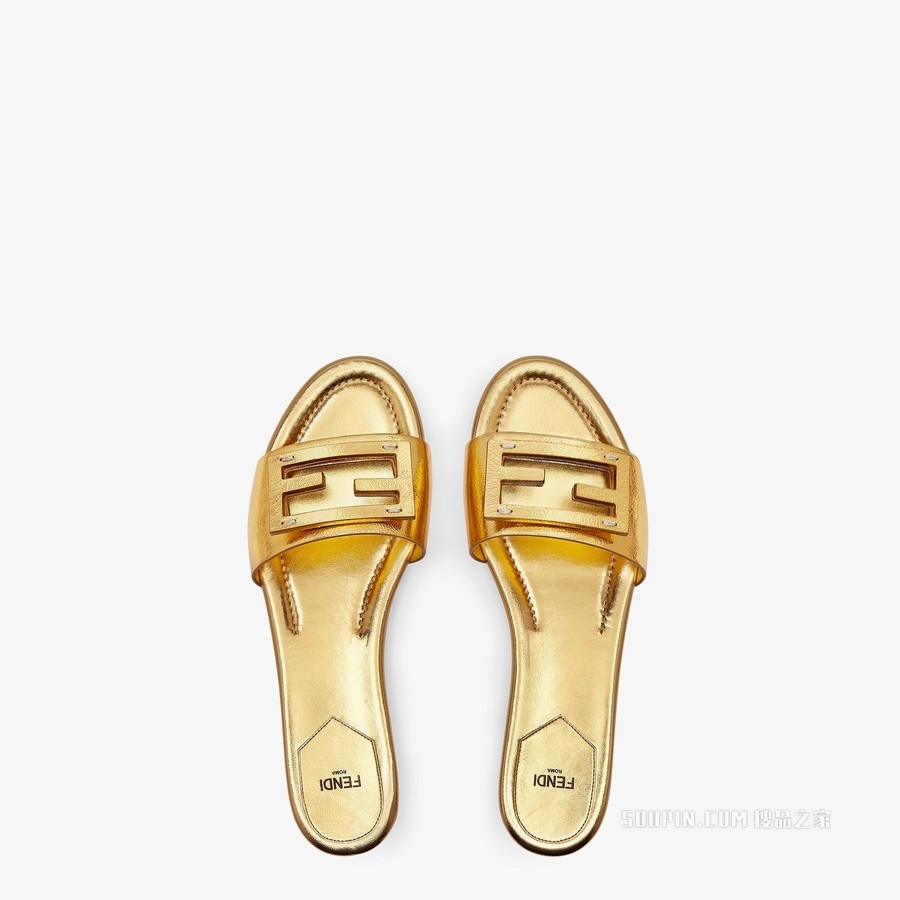 Baguette凉鞋 金色纳帕皮凉鞋