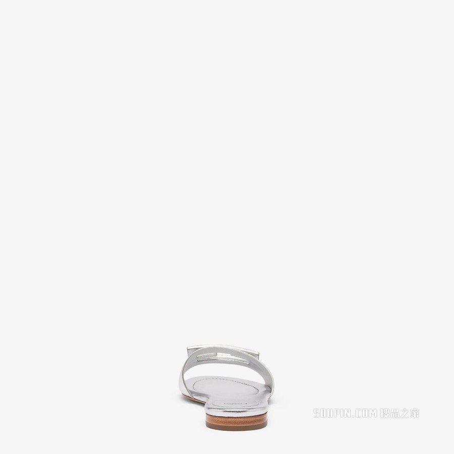 Baguette凉鞋 银色纳帕皮凉鞋