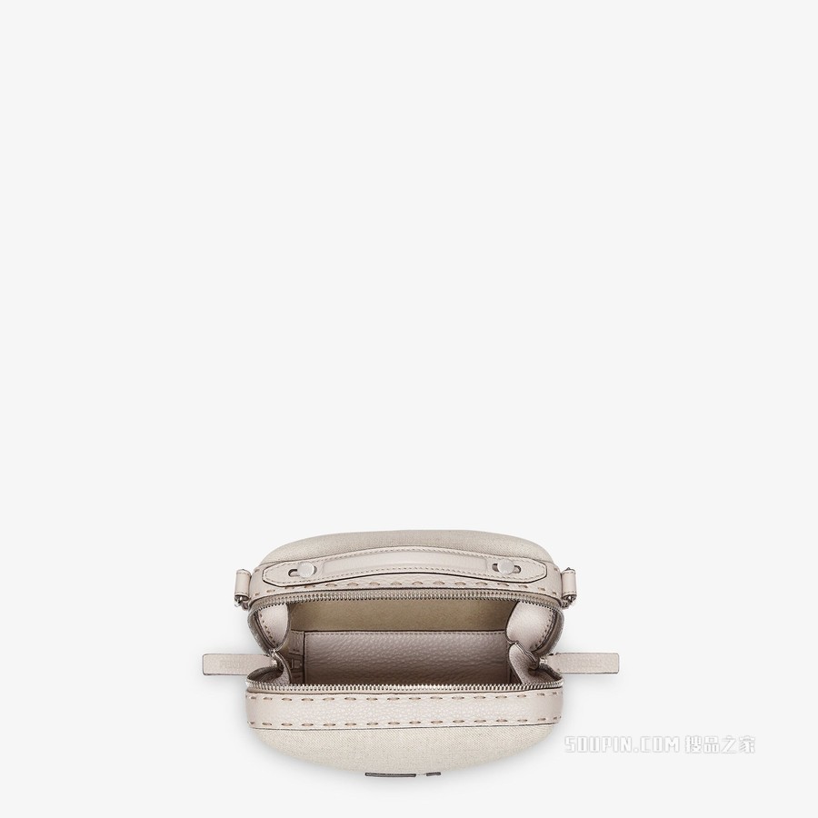 迷你行李箱 白色帆布迷你手袋