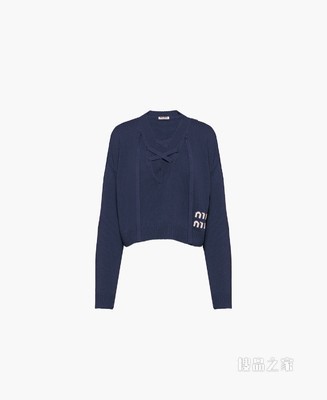V字领羊绒毛衣