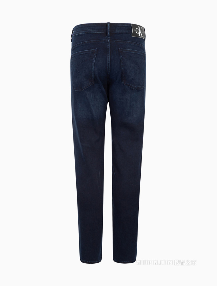 Calvin Klein 男士合体楔形版LOGO吊袢弹力牛仔裤J320659