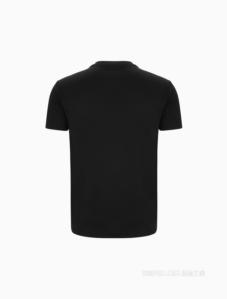 Calvin Klein 男士圆领纯棉金线字母刺绣修身短袖T恤J320992