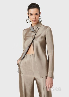 小立领休闲西装外套 | Giorgio Armani