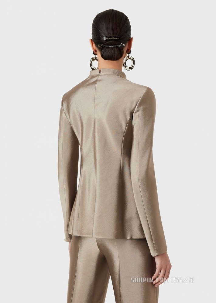 小立领休闲西装外套 | Giorgio Armani
