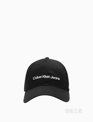 Calvin Klein 男士纯棉金属卡扣LOGO刺绣鸭舌棒球帽HX0261