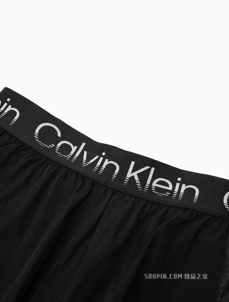 Calvin Klein 女士二合一高腰LOGO提花云纹健身短裤4WS2S807