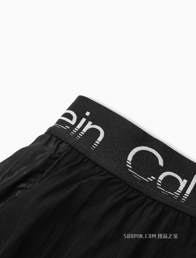 Calvin Klein 女士二合一高腰LOGO提花云纹健身短裤4WS2S807