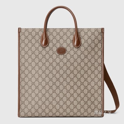 互扣式双G中号托特包 GG Supreme帆布