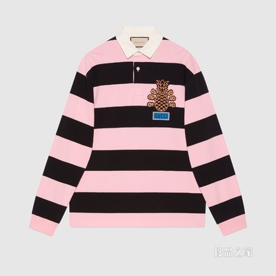 Gucci Pineapple系列Polo衫 粉色和黑色