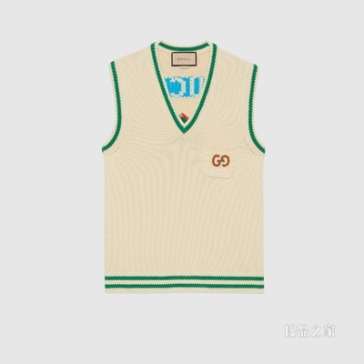 Gucci Pineapple系列棉质马甲 白色