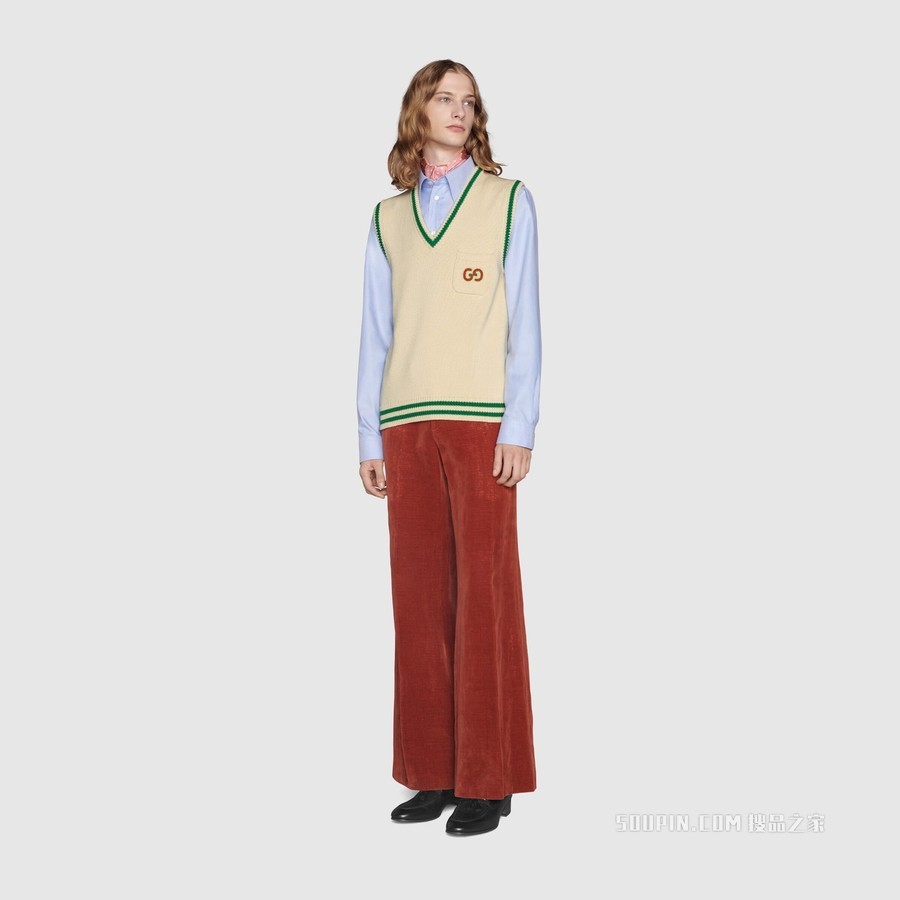 Gucci Pineapple系列棉质马甲 白色