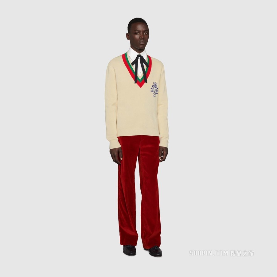 Gucci Pineapple系列棉质毛衣 白色
