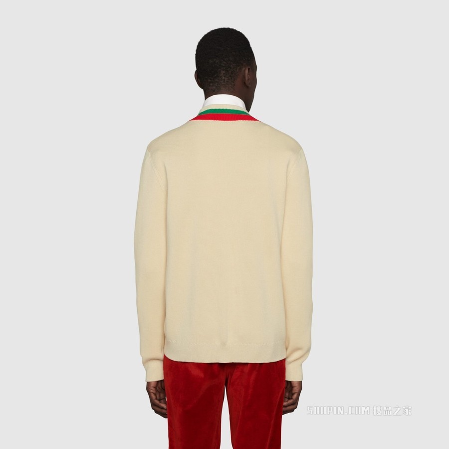 Gucci Pineapple系列棉质毛衣 白色