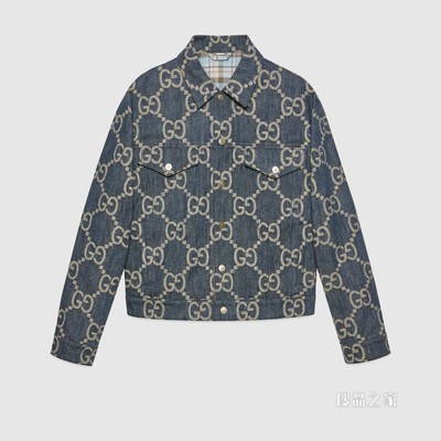 Gucci Pineapple系列双面夹克 红色和米色