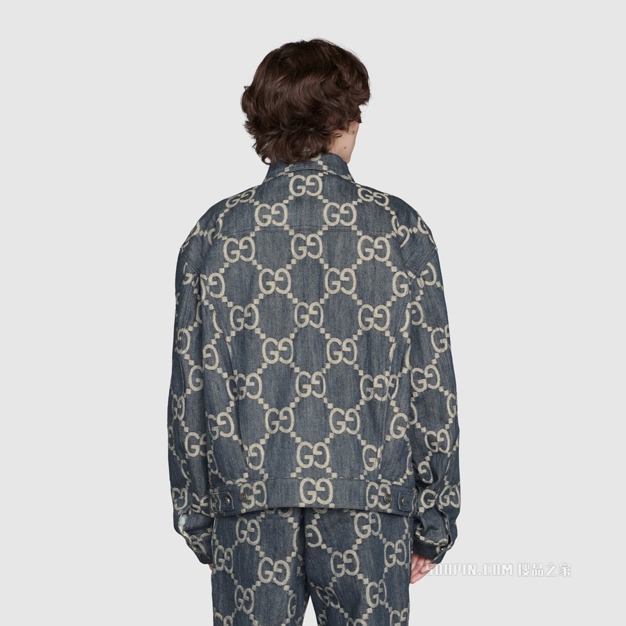 Gucci Pineapple系列双面夹克 红色和米色