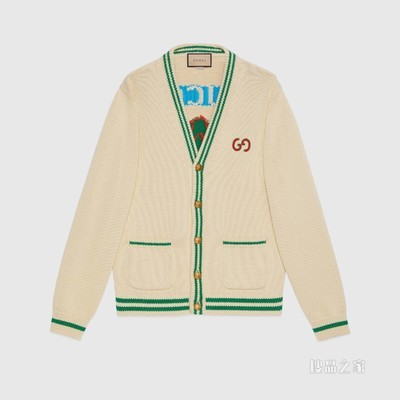 Gucci Pineapple系列棉质开衫 白色