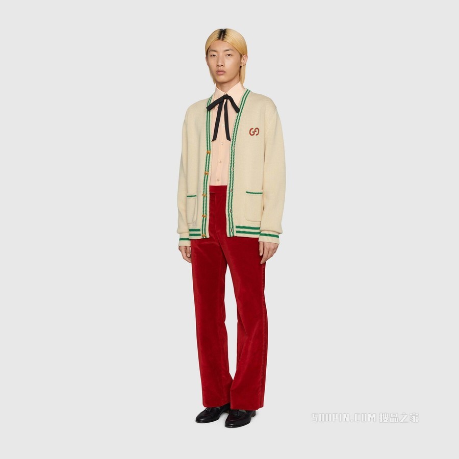 Gucci Pineapple系列棉质开衫 白色