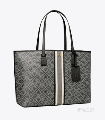 T Monogram 涂层帆布托特包 黑色