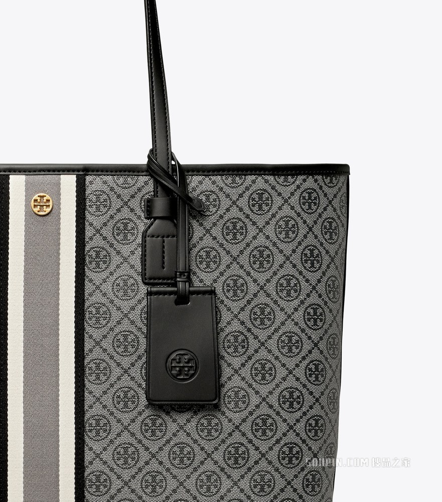 T Monogram 涂层帆布托特包 黑色