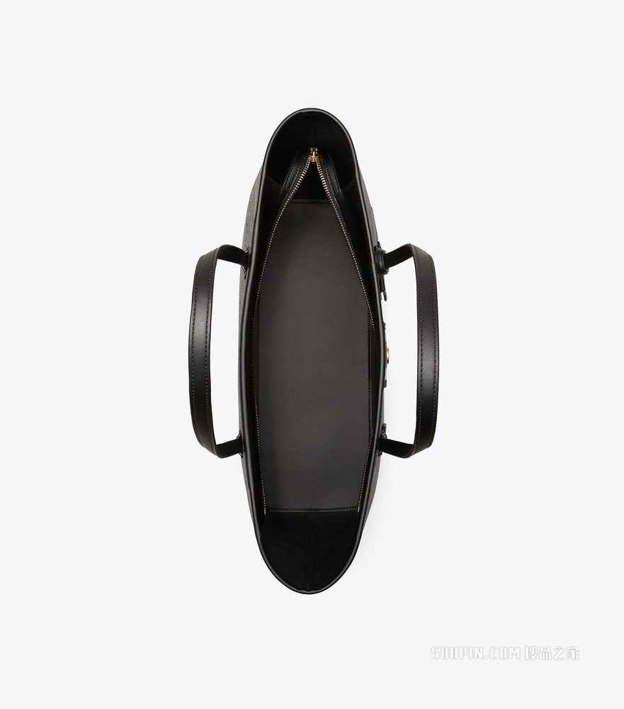 T Monogram 涂层帆布托特包 黑色