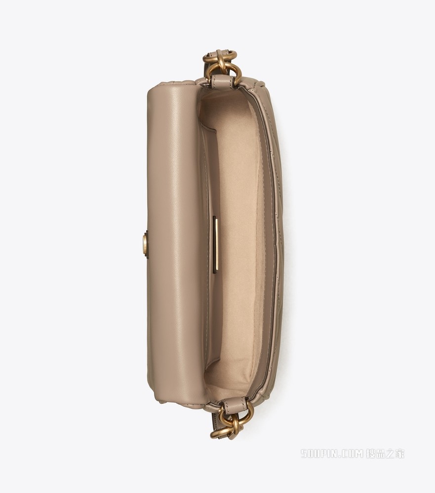 Kira Chevron 小号翻盖肩背包 苍鹰灰