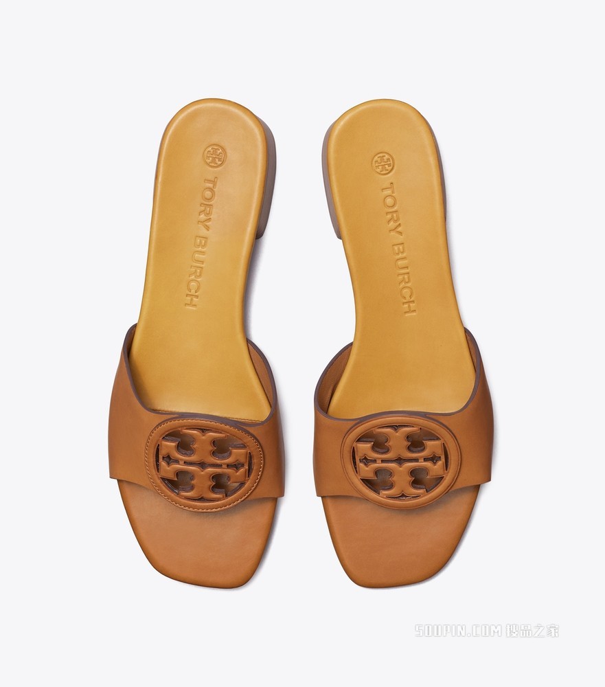 Miller 镂空拖鞋 焦糖红/蜂褐色