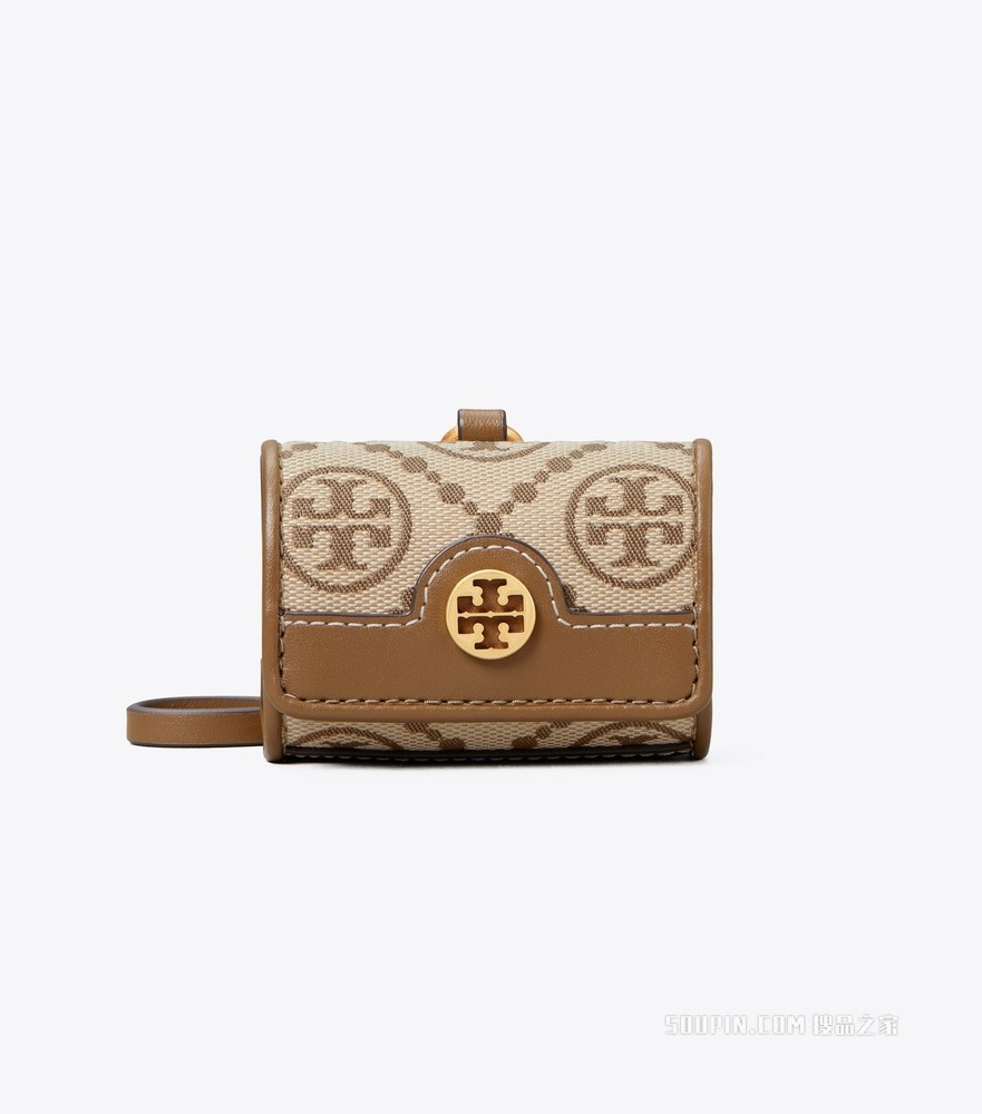 T Monogram AirPods 提花保护套 榛子棕