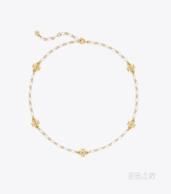 Roxanne 链条项链 轧制 Tory 金/象牙白