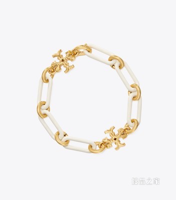 Roxanne 链条手链 轧制 Tory 金/象牙白