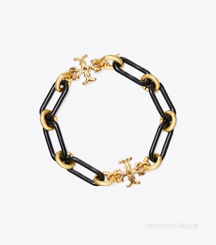 Roxanne 链条手链 轧制 Tory 金/黑色