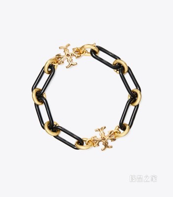 Roxanne 链条手链 轧制 Tory 金/黑色