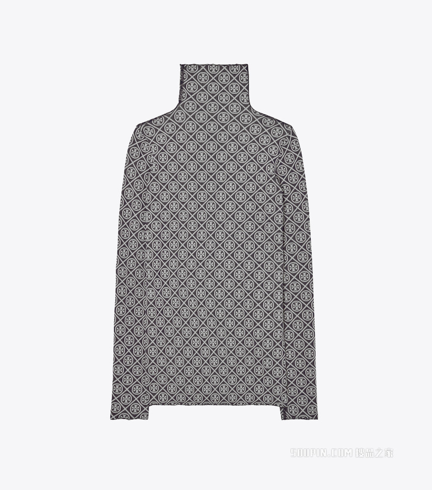 Tissue-Seamless 长袖提花企领上衣 Tory 海军蓝