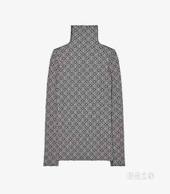 Tissue-Seamless 长袖提花企领上衣 Tory 海军蓝