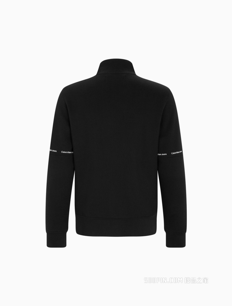 Calvin Klein 男士立领拉链撞色LOGO针织卫衣J320027