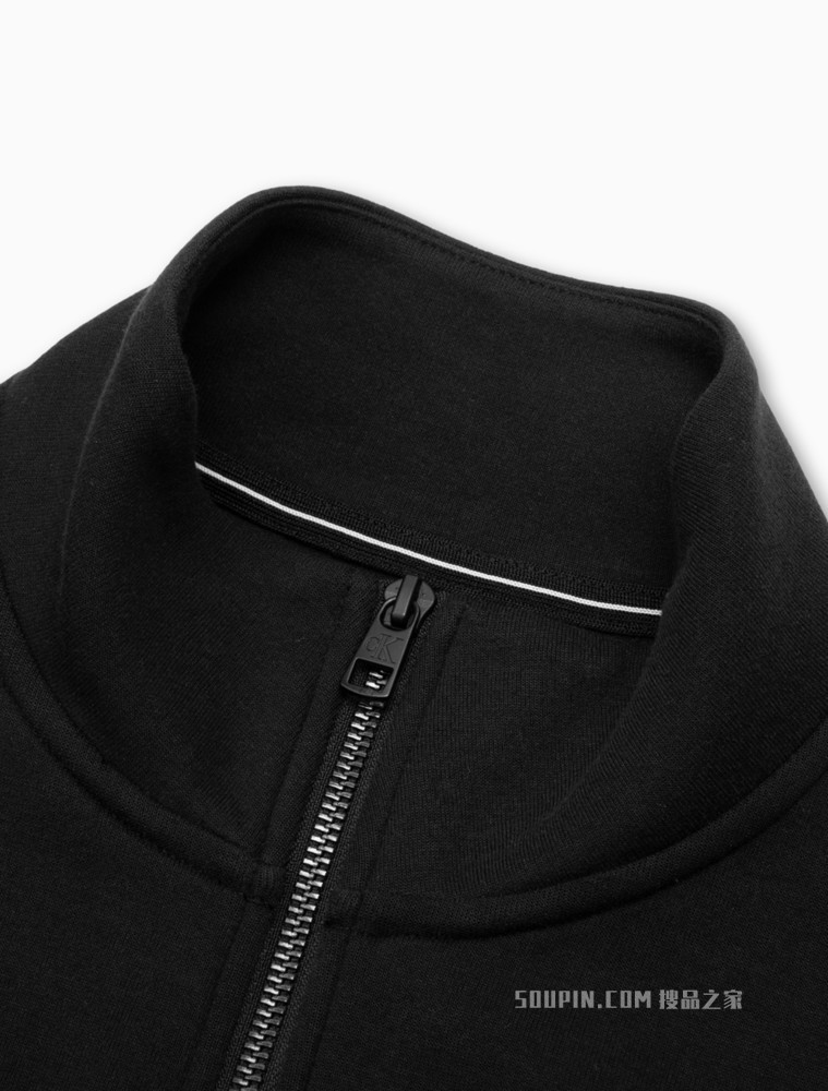 Calvin Klein 男士立领拉链撞色LOGO针织卫衣J320027