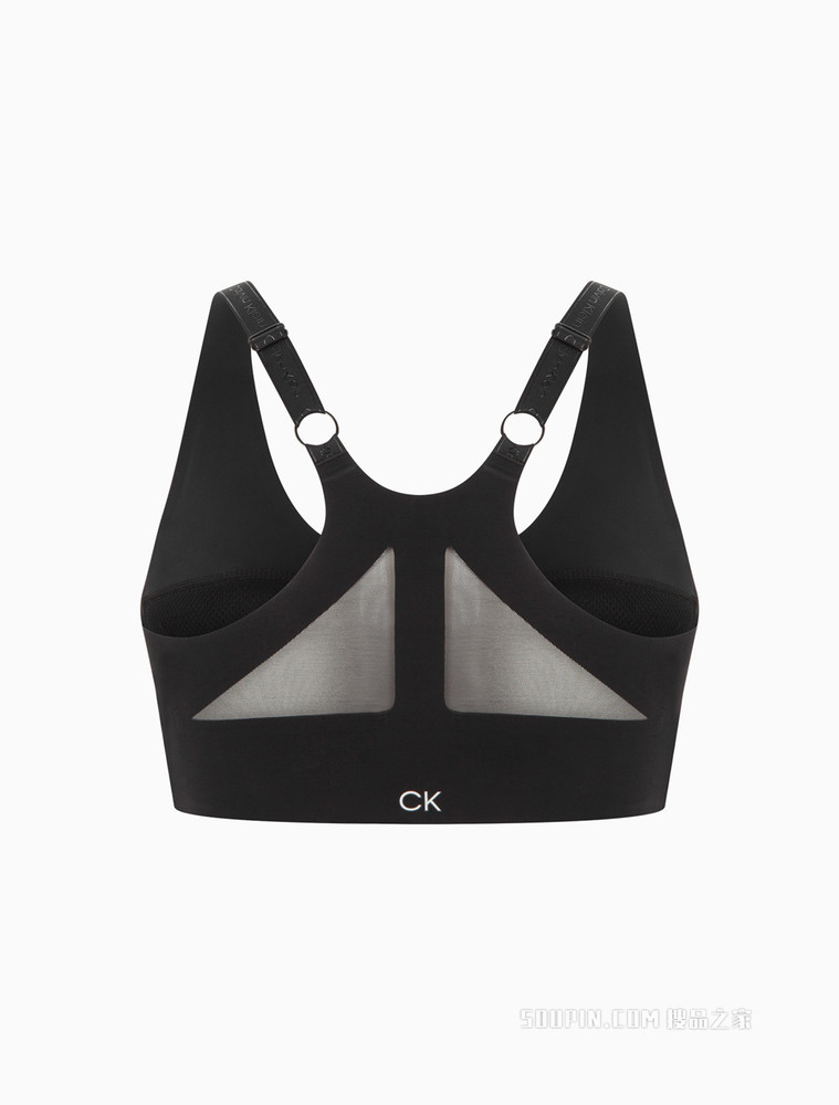 Calvin Klein 女士可调节LOGO肩带网眼拼接透气文胸4WS2K154