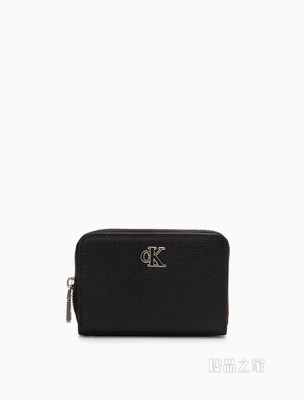 Calvin Klein 女士时尚手拿拉链金属LOGO卡包钱包DP1551
