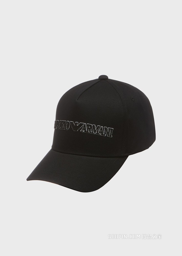 刺绣徽标棉质棒球帽 | Emporio Armani