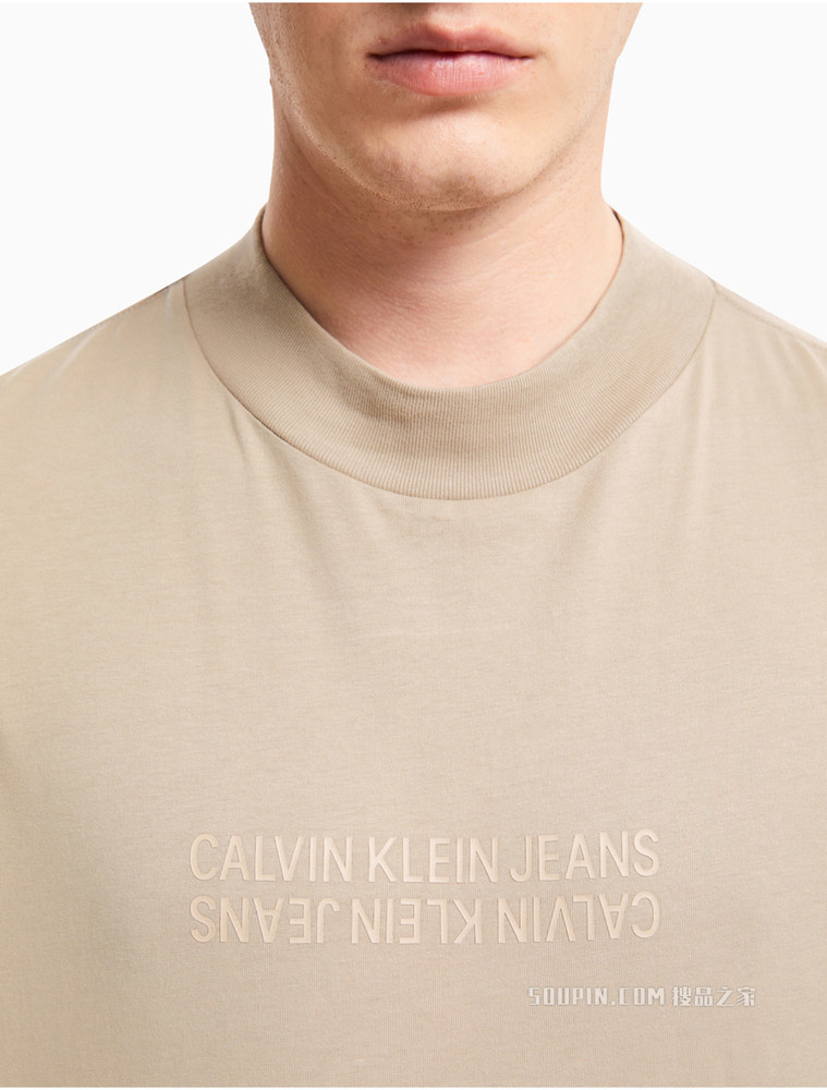 Calvin Klein 男士时尚休闲LOGO印花短袖T恤J319302