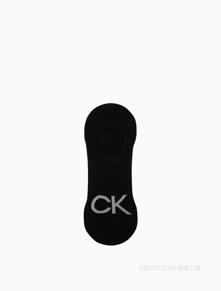 Calvin Klein 男士两双装深口醒目LOGO提花船袜CKP32848