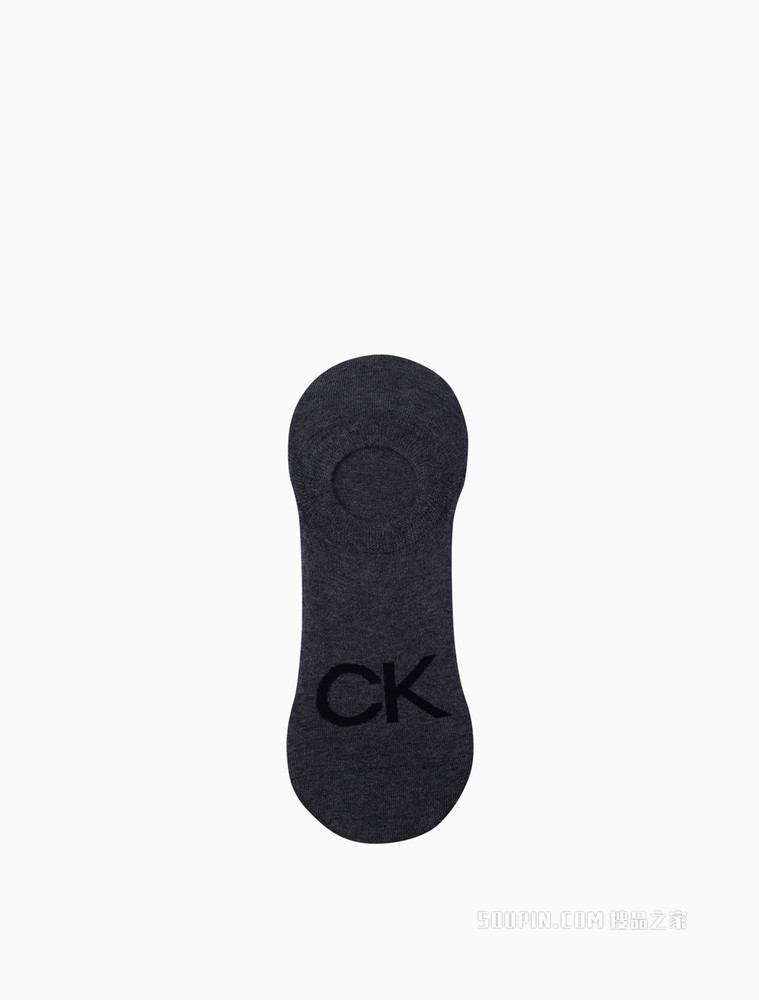 Calvin Klein 男士两双装深口醒目LOGO提花船袜CKP32848