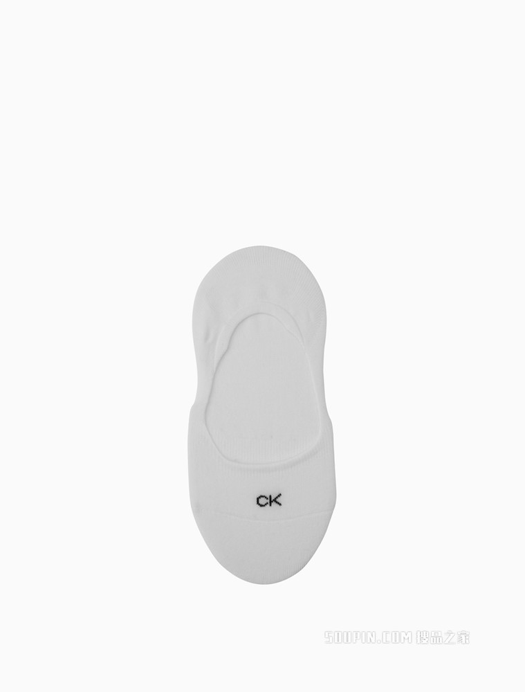 Calvin Klein 女士两双装时尚浅口LOGO提花船袜CKP12838