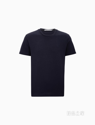 Calvin Klein 男士圆领纯棉同大身色刺绣短袖T恤J320986