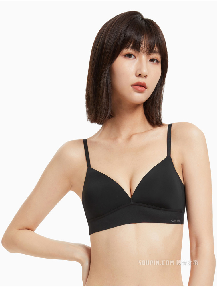 Calvin Klein 女士无痕轻盈弹力加宽侧翼无钢圈三角文胸QF6022AD