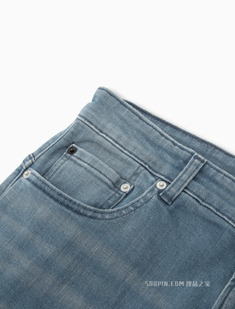 Calvin Klein 男士时尚合体LOGO贴片水洗弹力牛仔裤J319356