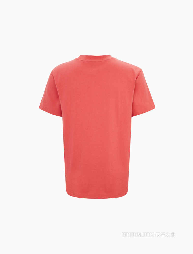 Calvin Klein 男士圆领纯棉简约胶质LOGO短袖T恤J320949