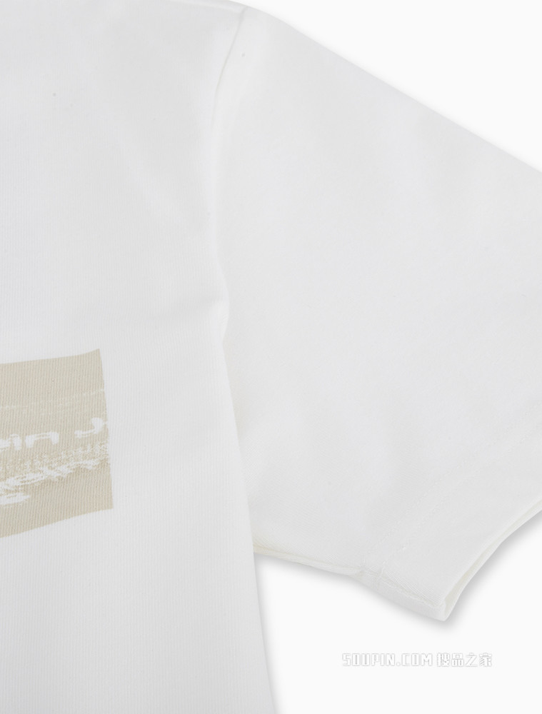 Calvin Klein 男士时尚圆领纯棉绘画图案LOGO短袖T恤J320947