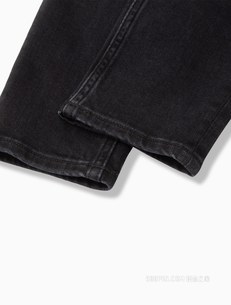 Calvin Klein 女士时尚合体弹力黑灰色水洗九分牛仔裤J219166