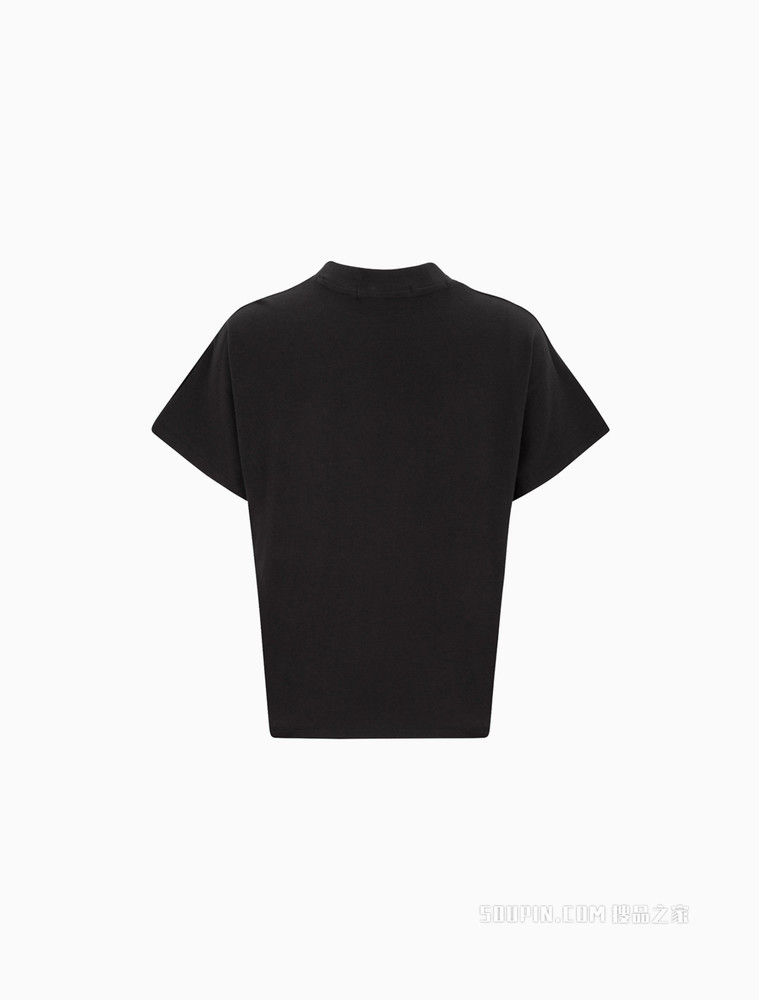Calvin Klein 女士休闲圆领纯棉简约胶质LOGO短袖T恤J218708
